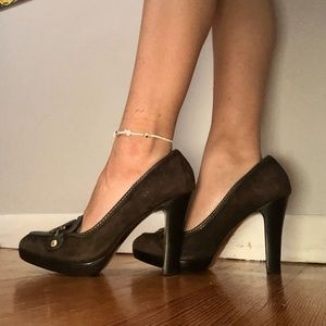 Tory Burch Brown Suede Pumps, Size 6.5